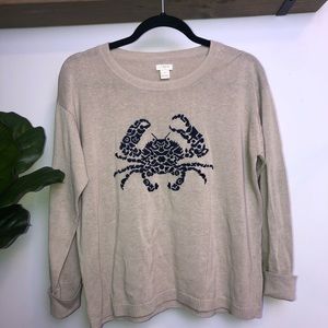 J. Crew Tan Crab Sweater